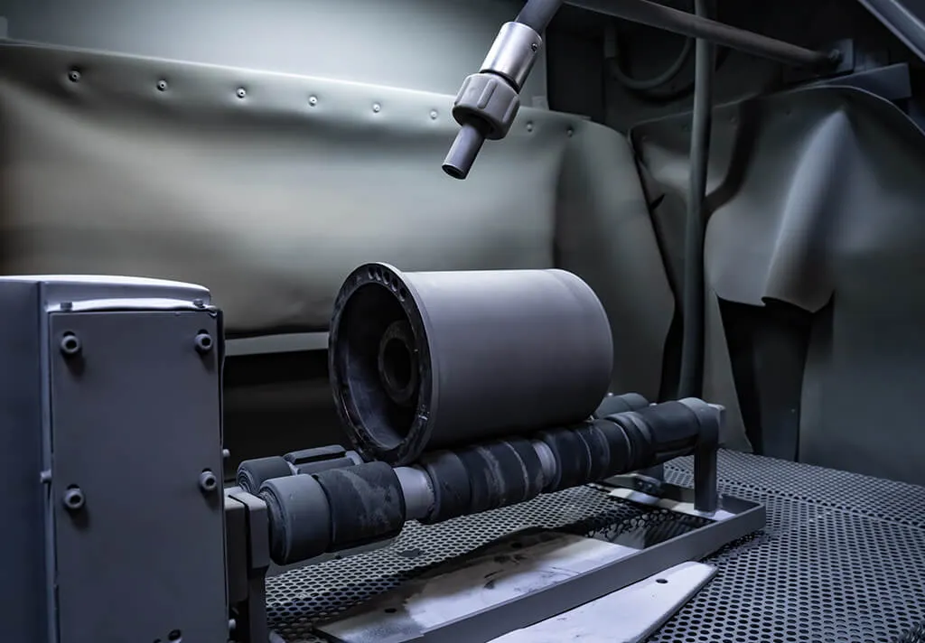 Galette sleeve repair Repair of galette sleeves with ceramic coating and precise balancing